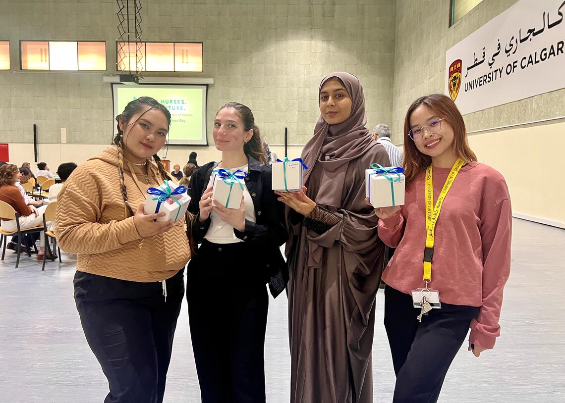 Students at the event