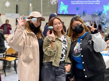 Student at the welcome back event