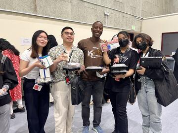 Students at the event