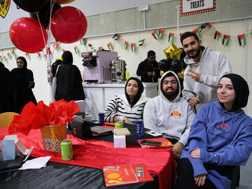Students at the event