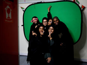 Students at the event